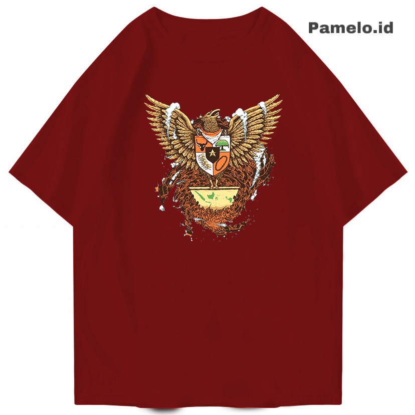 Pamelo.id Garuda Indonesia Kaos Distro  17 agustus T-shirt Pria/Baju Cowok/baju Kaos Murah/Oversize/Kaos Oversize/Kaos Oblong/Baju Oblong/Boyfriend/Oppa korea