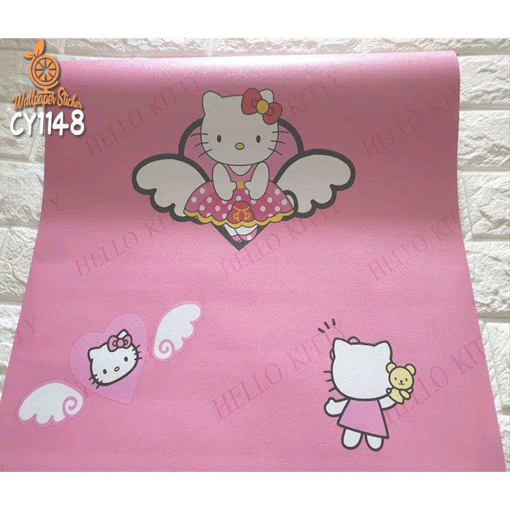 Wallpaper stiker dinding stiker dinding wall paper karakter wallpaper ukuran 45cmx9meter Wallpaper hellokitty dan doraemon