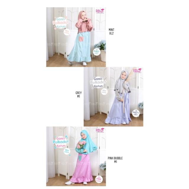 Gamis polkadot katun