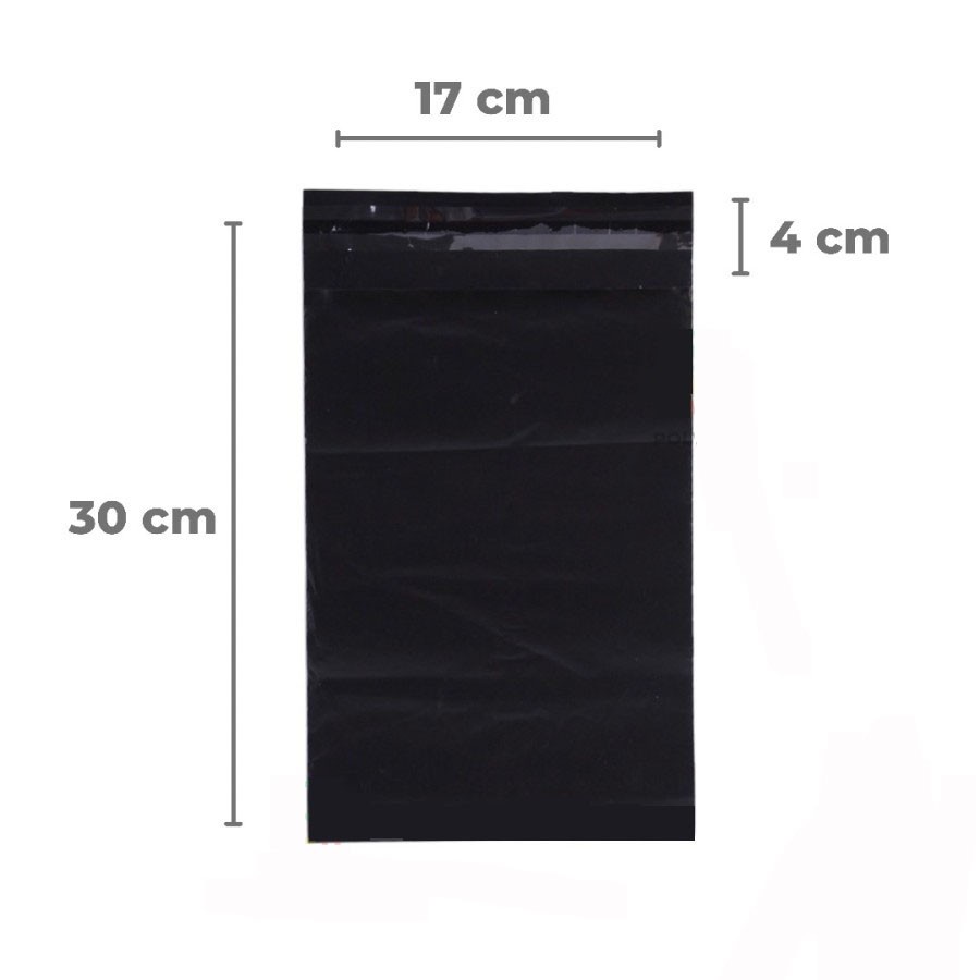 Trend-Plastik Polymailer Hitam [17x30] - Bungkus Plastik Packing Online