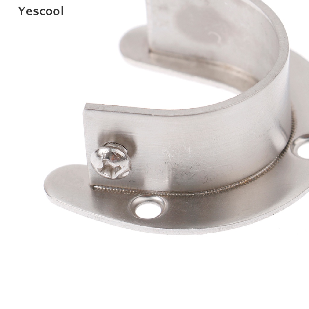 Yescool Holder / Dudukan Tiang Gantungan Baju Bahan Stainless Steel Ukuran 19 / 22 / 25 / 32mm