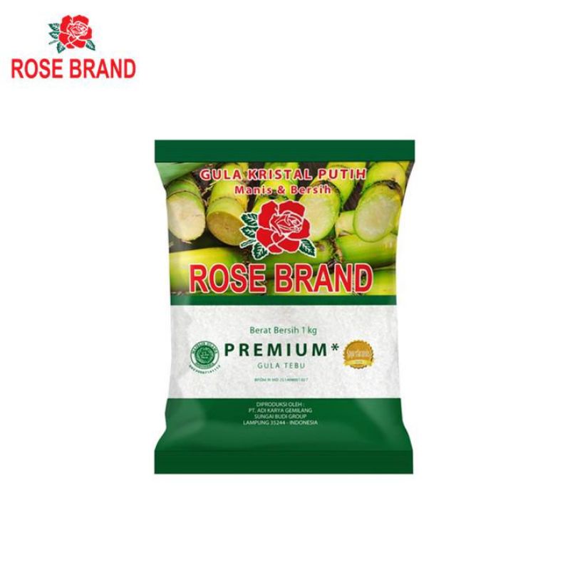 

Rose Brand Gula Pasir Kristal Putih Premium (Kemasan Hijau) 1 kg