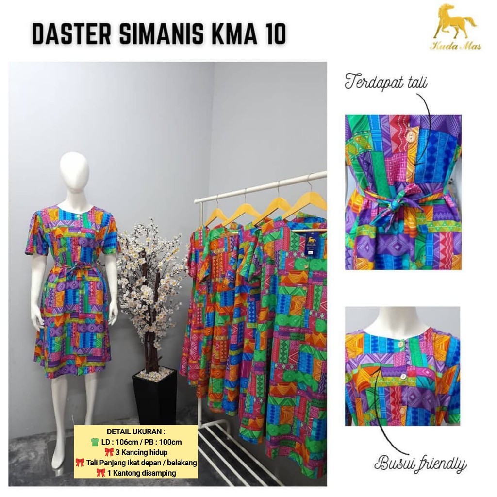 AS Daster Batik Kudamas Simanis LD 108cm Busui KMA-10 &amp; KB-180