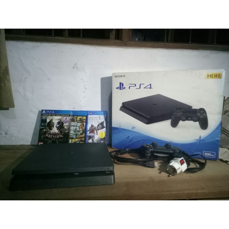 PS4-SLIM-ORY-500GB(bekas)FREE-3CDGAME