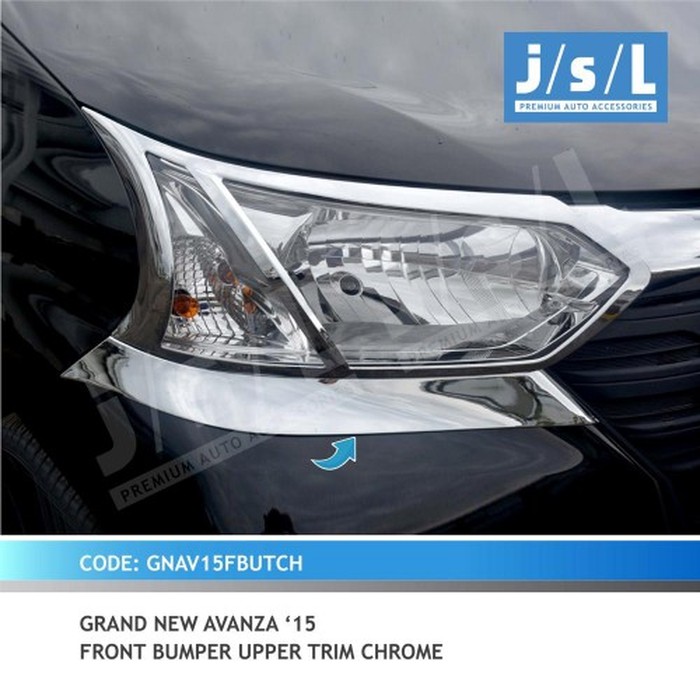 Front Bumper Upper Trim Grand New Avanza Chrome