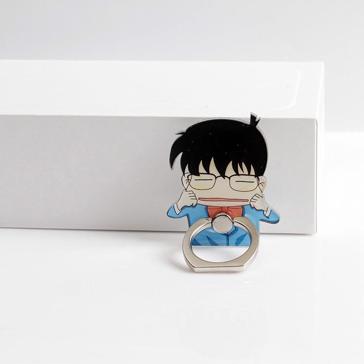 Ring Holder Metal Material Naruto Detective Conan Anime Motif For Mobile