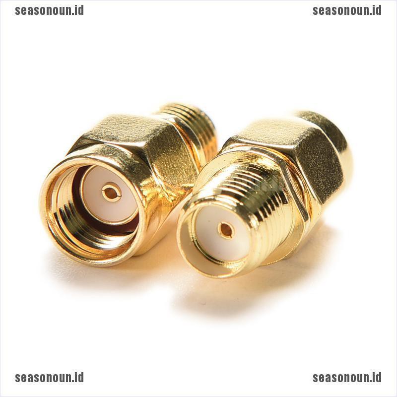 (Sea) Adapter Rf Lurus Rp Sma Male Plug Ke Sma Female Jack