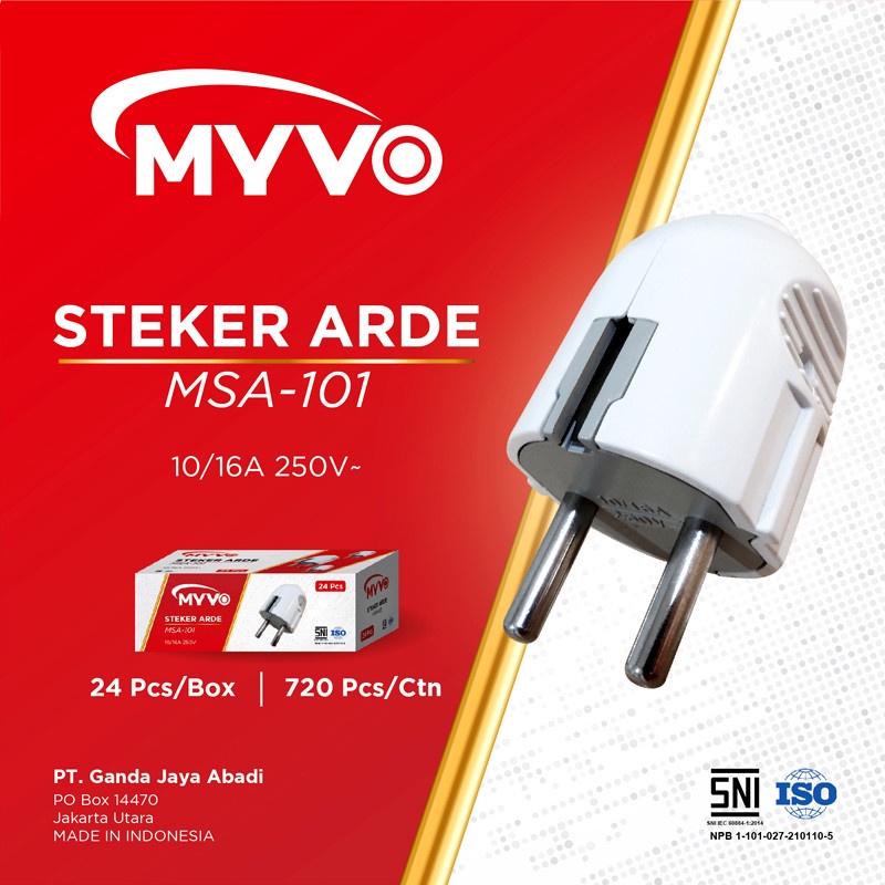 STEKER ARDE BULAT - STEKER ARDE MYVO MSA 101 - STEKER ARDE - STEKER BULAT - SNI