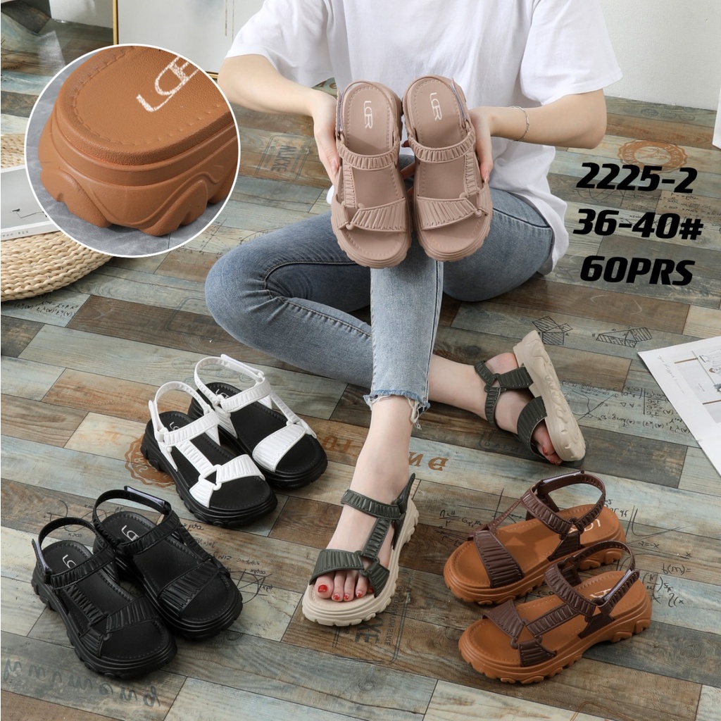 SANDAL SLOP LET GUNUNG KEKINIAN TEBAL 4cm LCR 2225-2