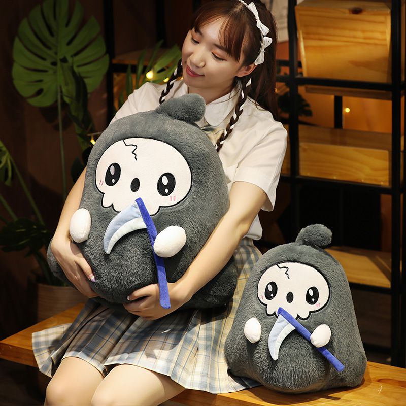 Boneka Boneka Boneka Lembut Halloween Skull Reaper Plush Toy Lucu Untuk Anak