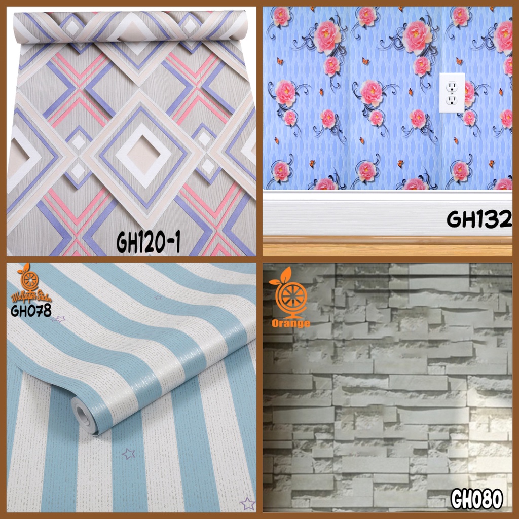 Wallpaper Dinding Ruang Tamu / Wallpaper Dinding  PolosWallpaper 3D 45cmX9m HOMELIVING