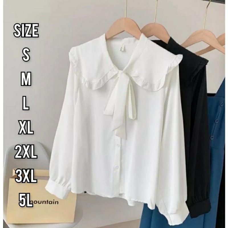 Cleo Shirt || Ukuran S M L XL XXL XXXL 5L - Blouse Jumbo - Atasan Big Size - Atasan Jumbo