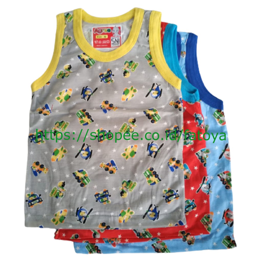 (6 PCS) AGREE Kaos Singlet Anak bayi Motif-I