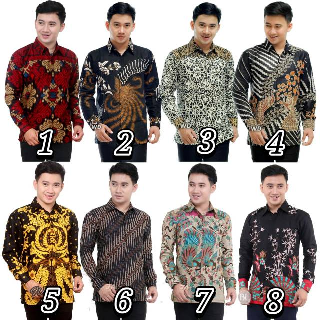 SIZE M L XL XXL XXXL BSWART Batik HRB026 Kenongo Hem Pendek Padi Pekalongan M L XL Batik Pria MURAHL