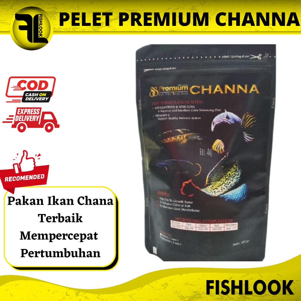 Pelet Premium Channa 100g Pellet Predator Chana - 2mm