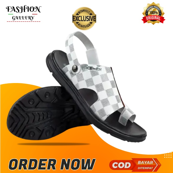 Sandal Sendal Pria kulit casual dewasa keren murah kekinian asli original 100% import  sandal pakalo