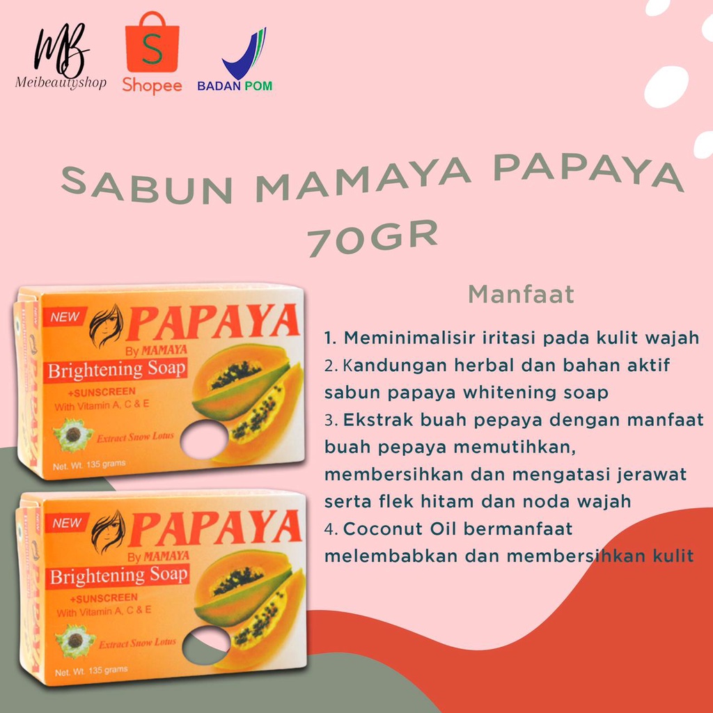 MAMAYA SABUN PAPAYA 70gr / 135gr