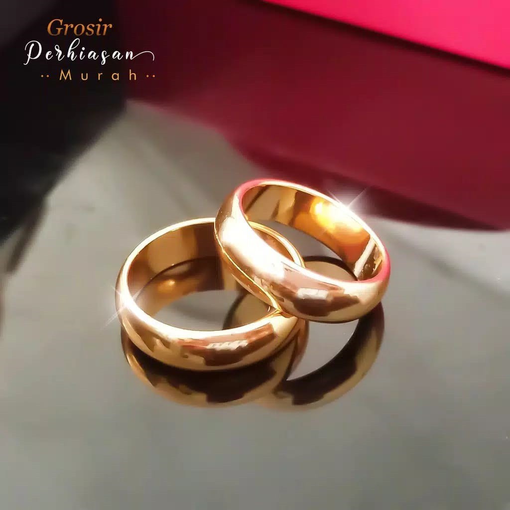 Cincin Titanium Hitam Polos / Cincin Titanium Pria Dan Wanita / Cincin Anti Karat dan Alergi