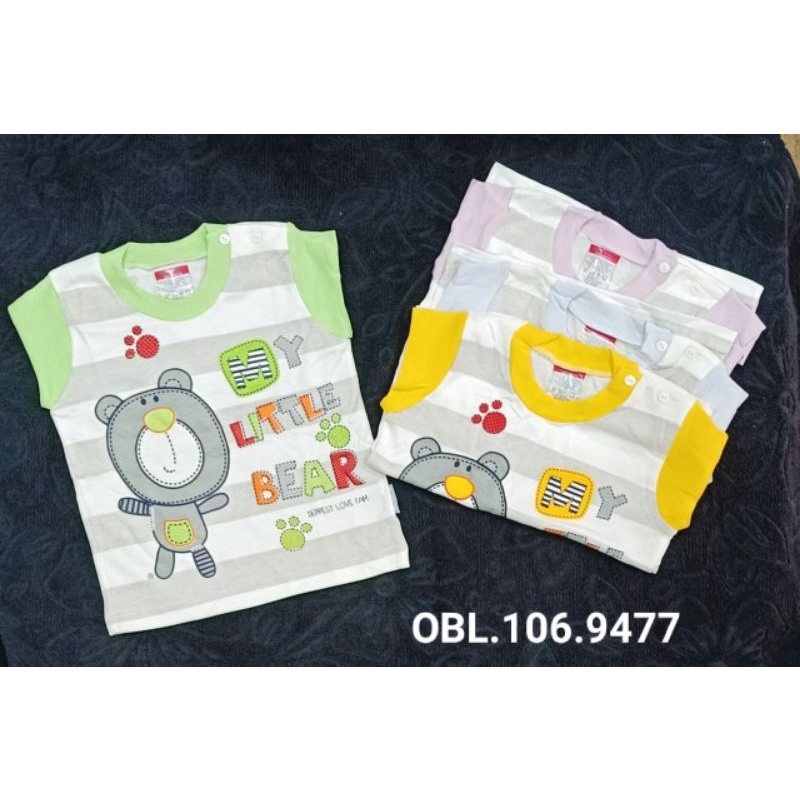 1pcs /3pcsbaju bayi 3-18bulan minimalis katun/ kaos oblong anak bordir sablon