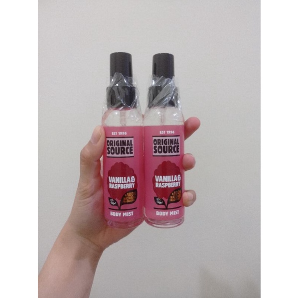 Original Source Body Mist Vanilla & Raspberries, Maple & Vanilla, Cherry & Almond