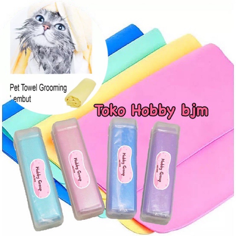 Pet towel kucing anjing handuk hewan kain lap grooming cat dog pengering bulu badan kanebo