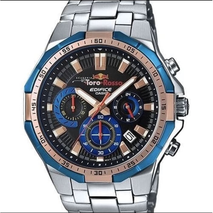 Jam Tangan Pria Casio Edifice Type EF 554 Toro Roso S.Steel