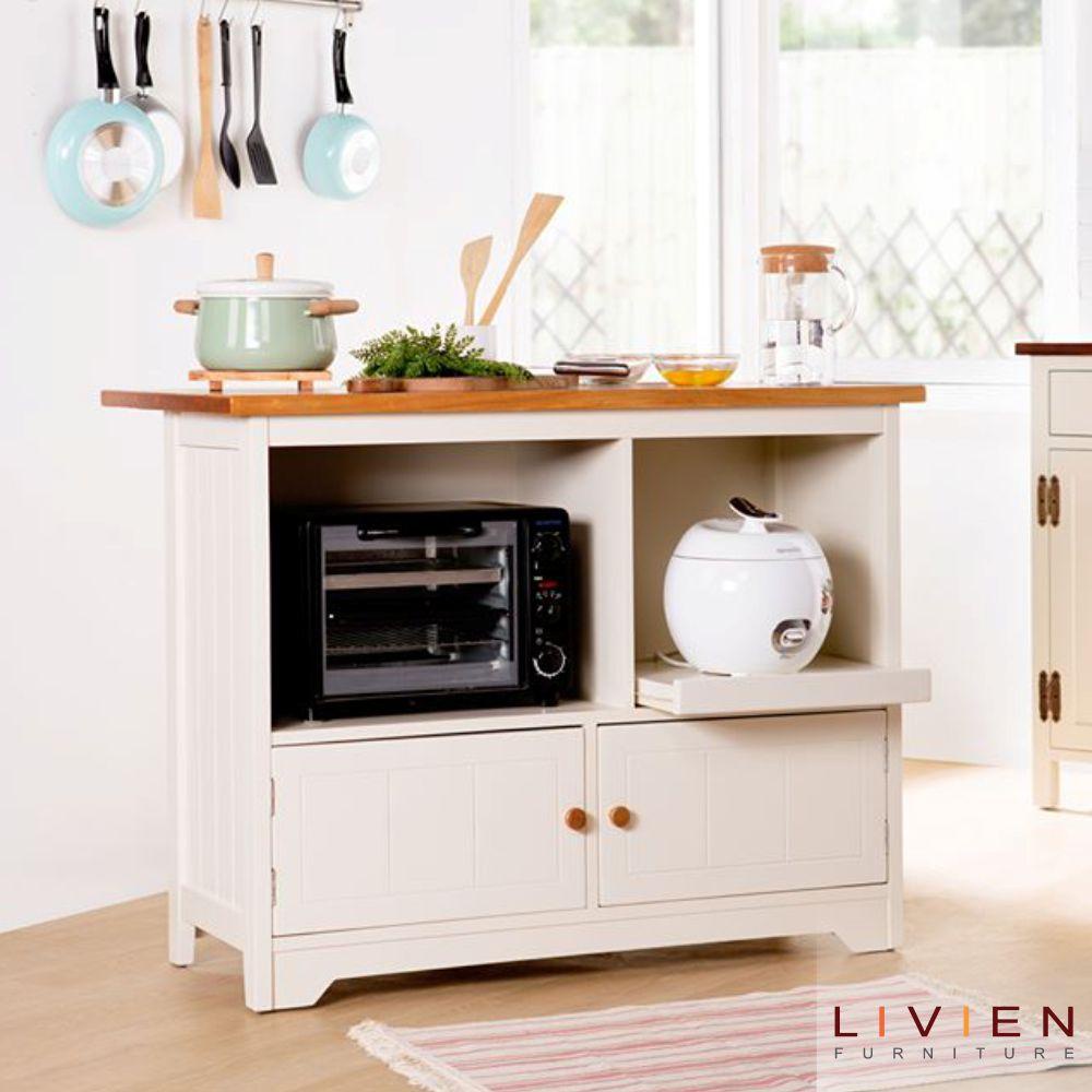 Meja Island French Country (85h) (Include 2 Stool)- Livien Furniture