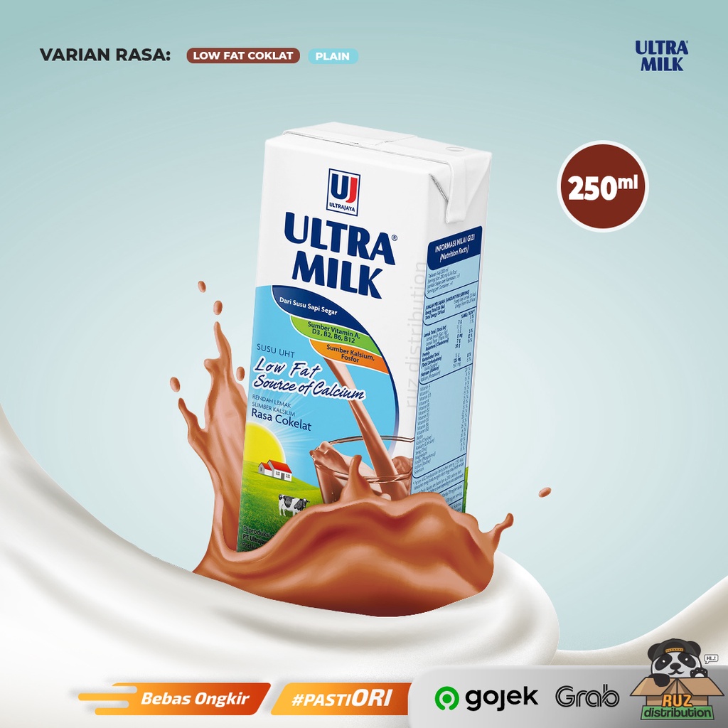 Susu Ultra Milk Low Fat 250ml - Ultra Milk Low Fat 250ml
