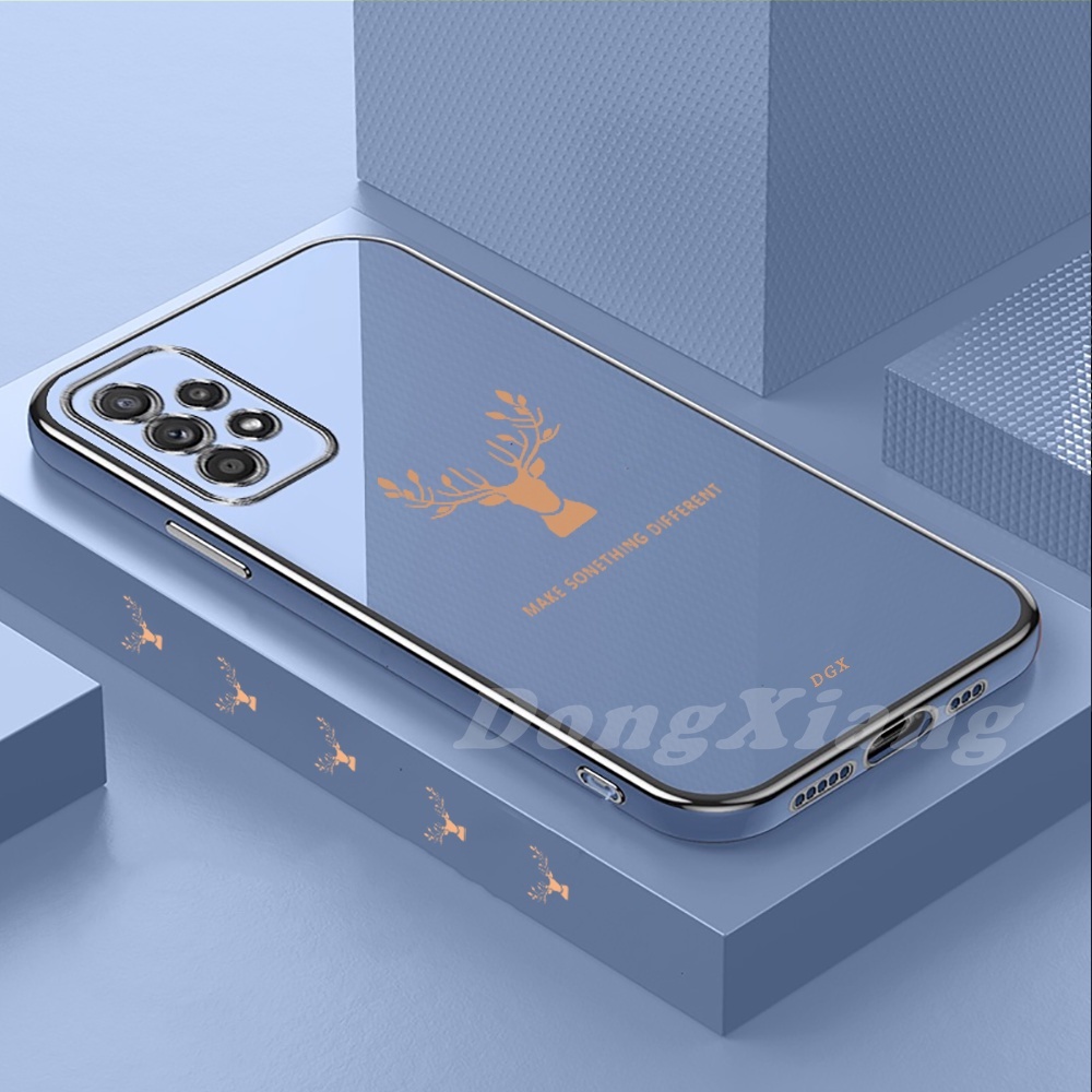 Soft Case Silikon Motif Rusa Untuk Samsung A13 A03 A03S A21S A32 A52S A23 A21S A12 A31 A20S A10S A20 A30 M12