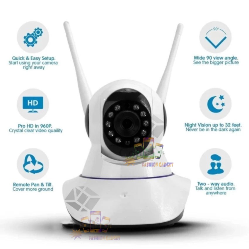 IP Wifi Smart Camera CCTV IP Q5 HD Wireless Home Security- IP Camera Two Way Audio Night Vision Baby