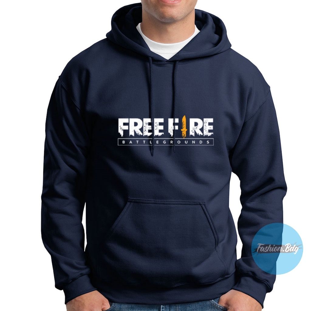 JAKET SWEATER PRIA FREE FIRE FF HOODIE BAHAN FLEECE TEBAL TERLARIS