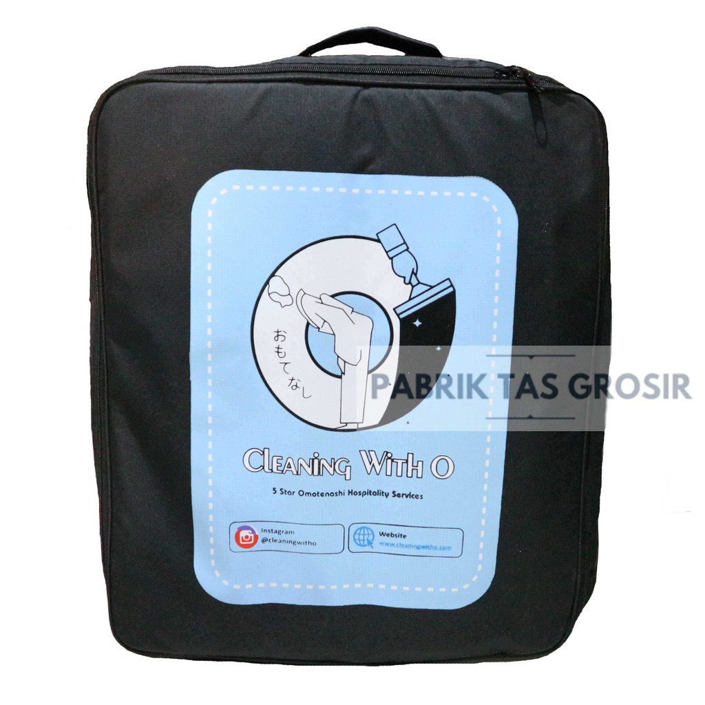 Jual Ransel Grosir Tas Sablon Bordir Go Clean Go Massage Cleaning O Tas Souvenir Bagus Keren