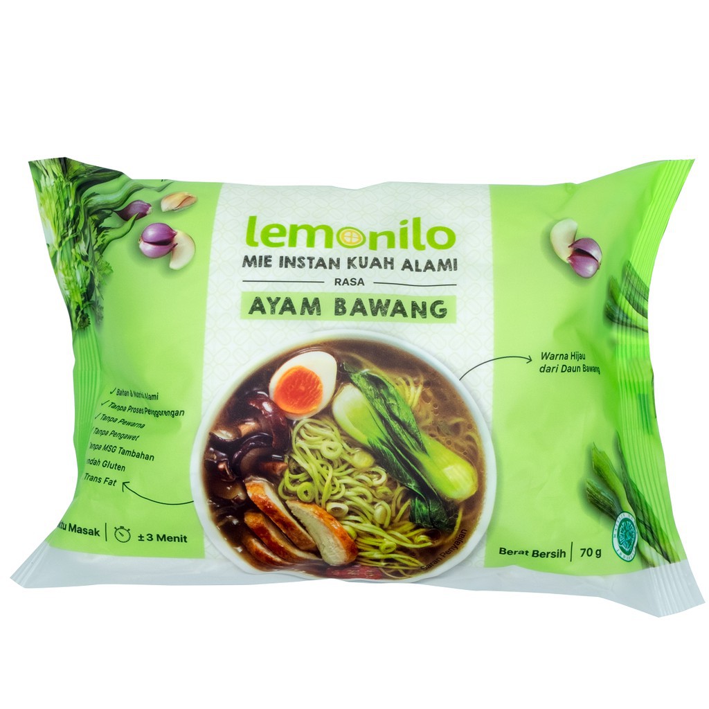 

Lemonilo Mie Instan Kuah Alami Rasa Ayam Bawang 70 Gram