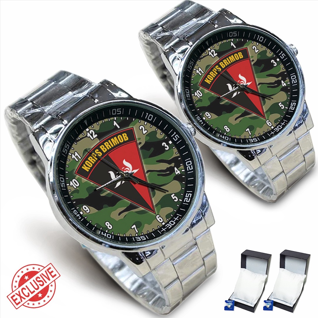 Jam Tangan Rantai Couple KORPS BRIMOB - 2 (Keren)