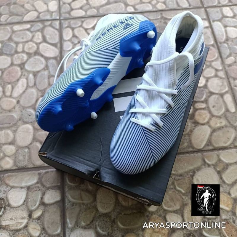 Adidas nemeziz 19.3 fg white blue