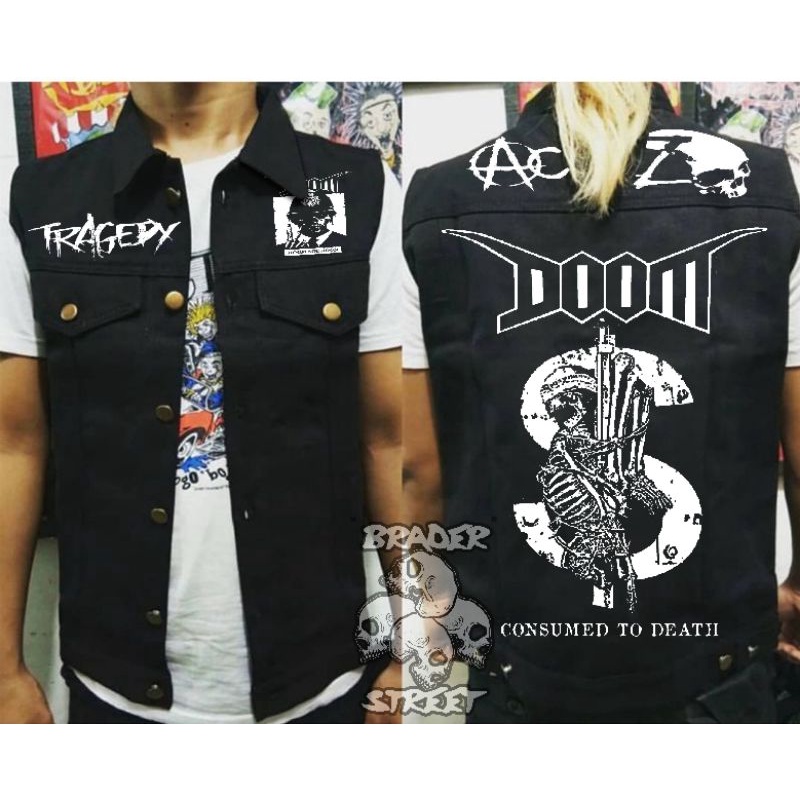 rompi vast,rompi vast doom,jaket punk,rompi band punk
