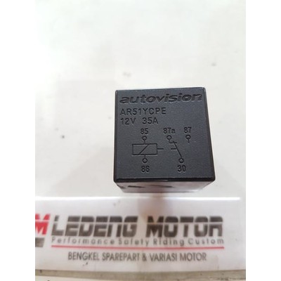 Autovision Relay 12V 24V 35a 40a Relai Klakson Rellay Alarm Rilai Lampu Motor Mobil Universal