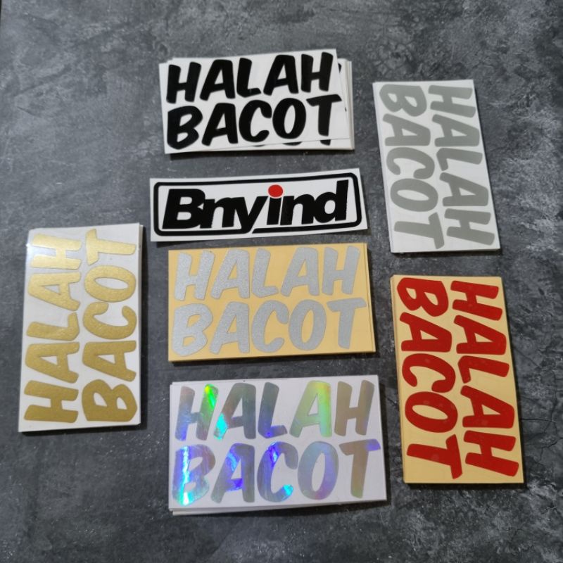 STICKER HALAH BACOT CUTTING