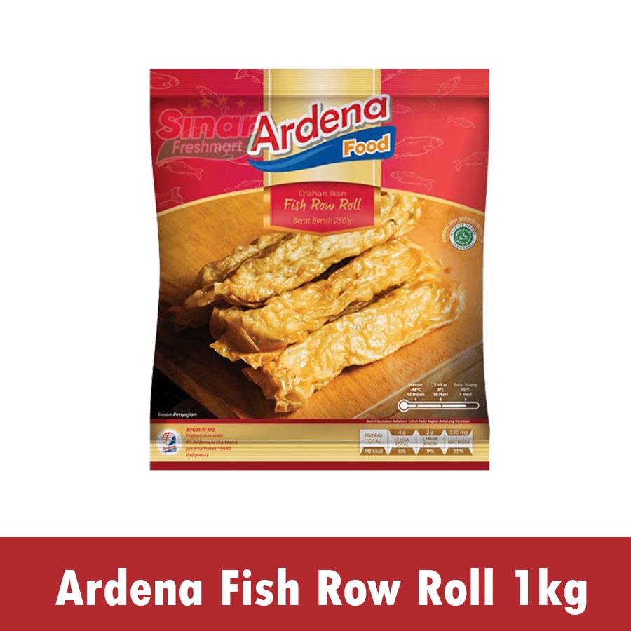 

[SINAR.FRESHMART] ARDENA FOOD FISH ROW ROLL / IKAN OLAHAN ROLL [1kg]