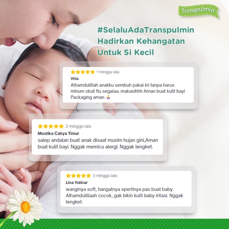 Balsam Bayi Atasi Flu Batuk Hidung Tersumbat Transpulmin Baby 20gr