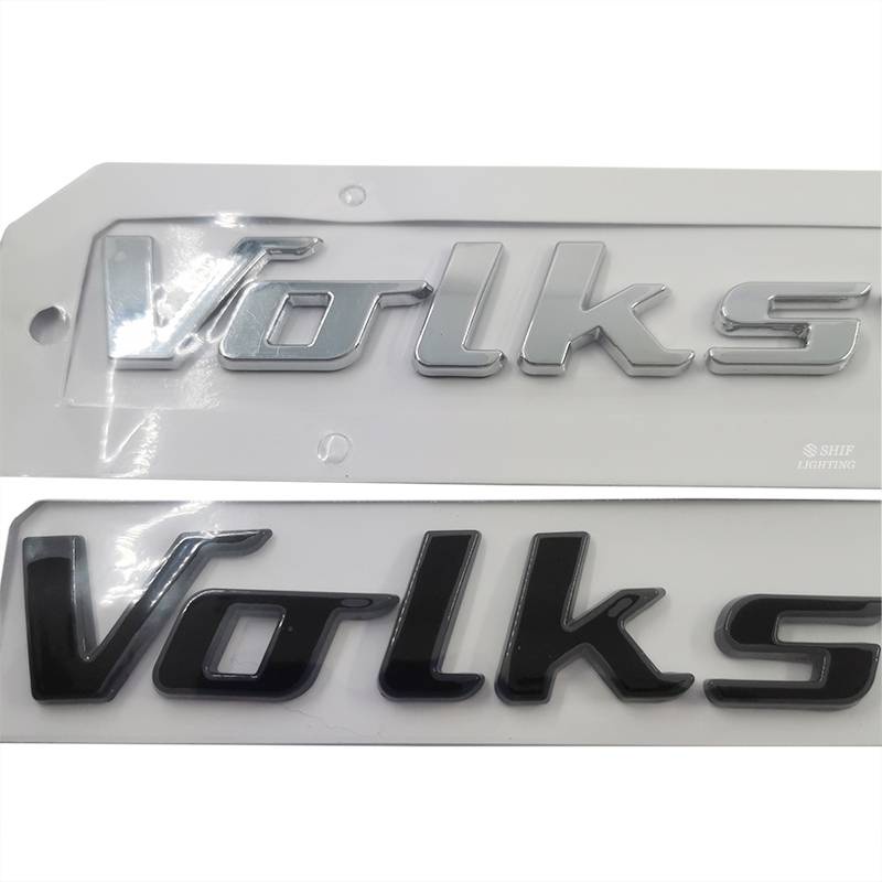 1pc Stiker Emblem / Badge Tulisan Volkswagen Bahan Abs Krom Untuk Mobil Vw Volkswagen