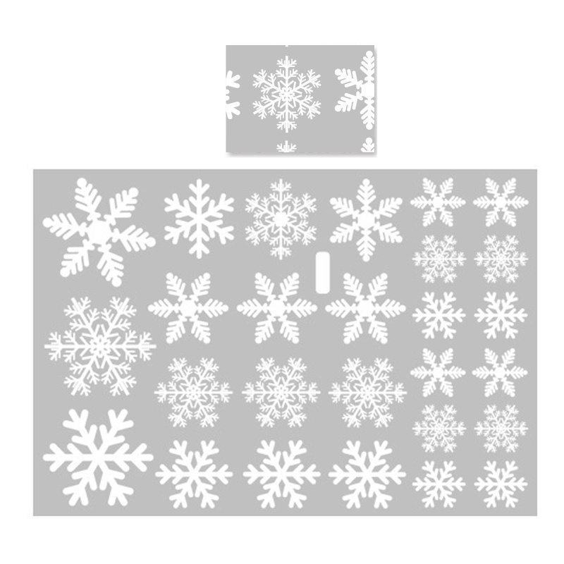 Stiker Dinding Decal Desain Snowflake Merry Christmas Bahan PVC Untuk Dekorasi 2022