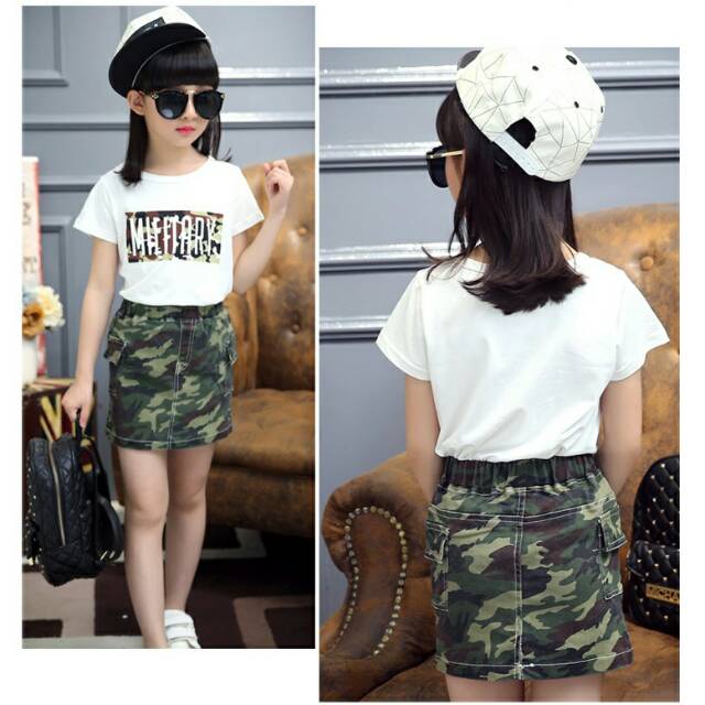 Army Set Baju Anak Cewek Terbaru