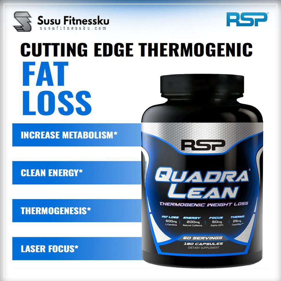Hot Sale Rsp Quadralean Thermogenic 180 Capsul Fat Burner
