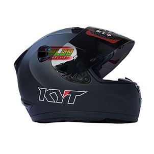 Helm KYT R10 Black Doff Kaca Smoke KYT R 10 Helm Full Face KYT Single Visor Orinal Helmet