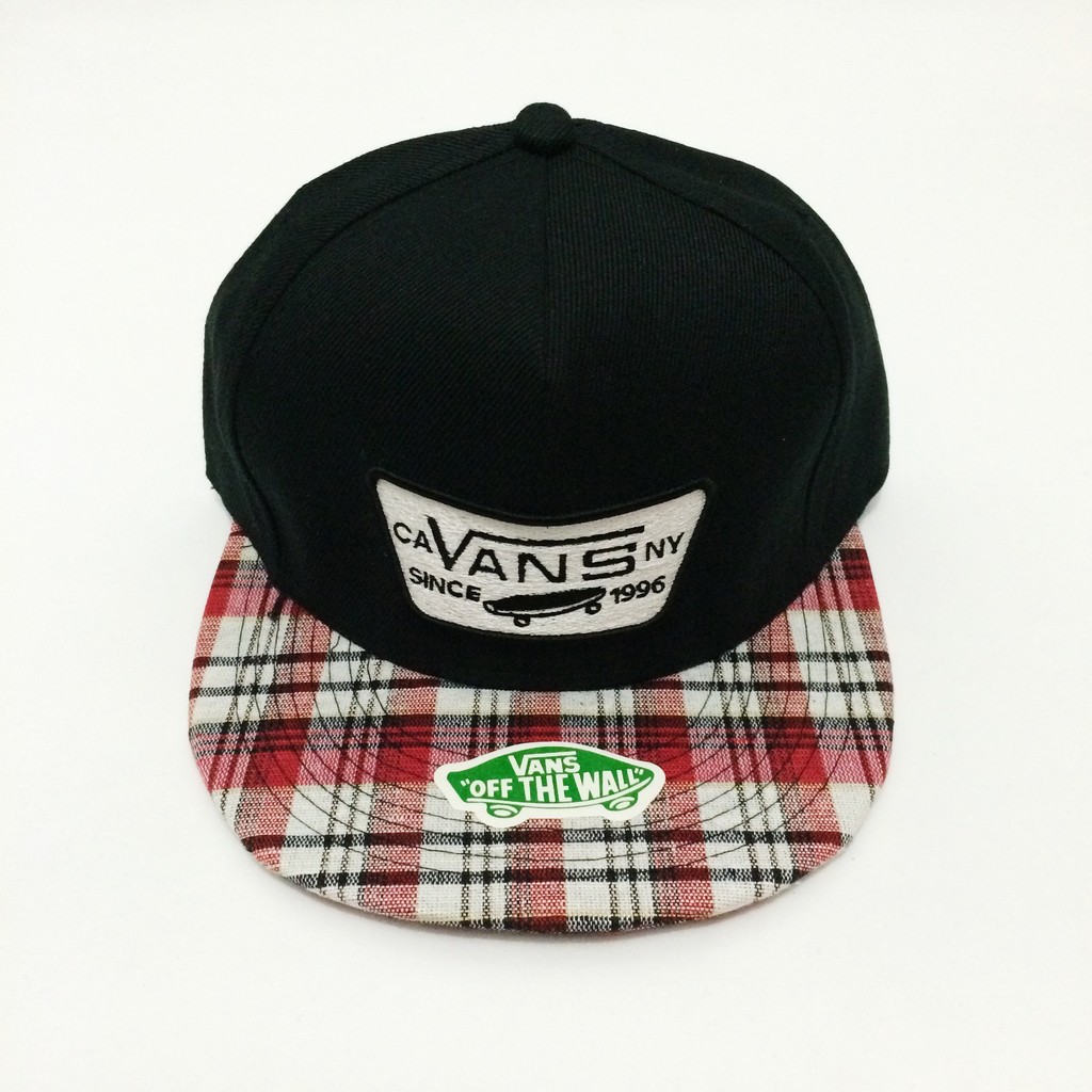 Topi Snapback Vans Hitam Kotak import murah