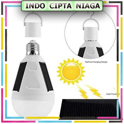 Lampu Bohlam Solar Power E27 Bulb 7W Cool White Waterproof - SPDC16B04