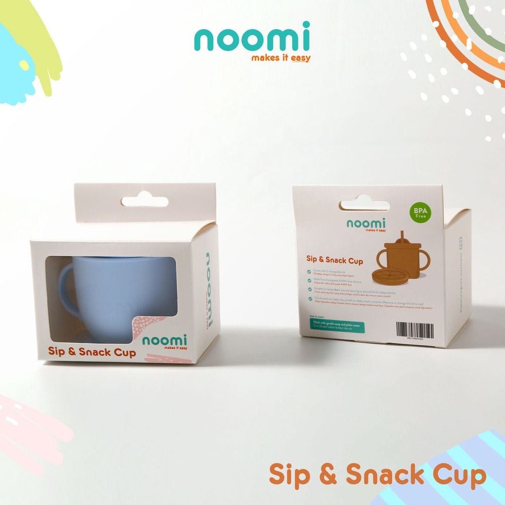 Noomi Silicone 2in1 Sip &amp; Snack Cup - Cangkir Silikon Minuman &amp; Cemilan