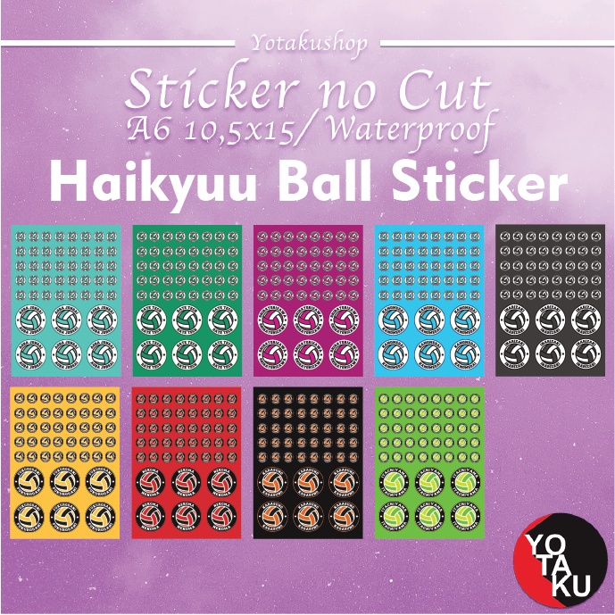 

Sticker no Cut Haikyuu Bola Waterproof Karasuno Inarizaki Nekoma Seijo Fukurodani Scrapbooking Vinyl YOTAKUSHOP