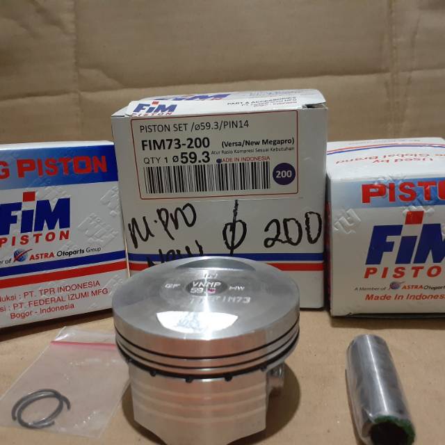 Piston kit megapro new overzise 200 Fim